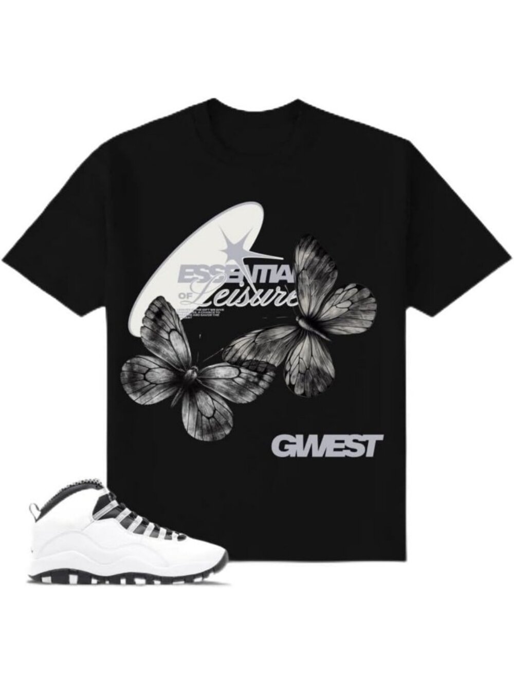 Butterfly Graphic Oversized T-Shirt for Men | Trendy Casual Wear Top